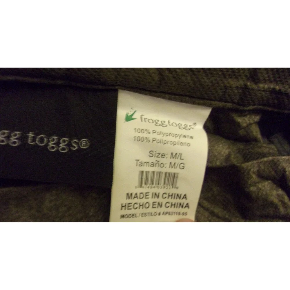 Frogg Toggs Gray Rain Jacket Sz. M/L Polypropylene Lightweight Motorcycle Mens